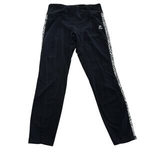 Juicy Couture Sport Leggings Large Black Athletic Side Stripe